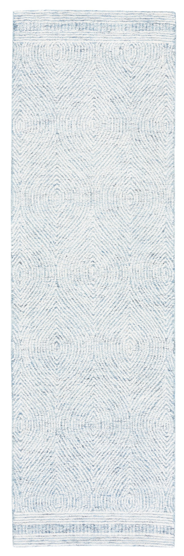 Safavieh Abstract Hand‑Tufted Wool Rug In Ivory And Blue — Scandinavian Minimalist Abstract For Modern Rooms 6'-0" x 8'-0" ABT340M-68