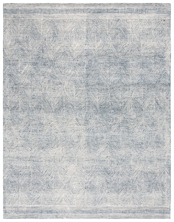 Safavieh Abstract Hand Tufted Wool Area Rug Ivory Navy Scandinavian Minimalist Living Room ABT340N-10