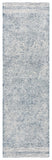 Safavieh Abstract 340 Hand Tufted  Rug Ivory / Navy 2'-3" x 8'