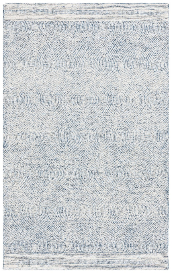 Safavieh Abstract 340 Hand Tufted  Rug Ivory / Navy 8' x 10'