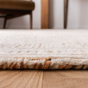 Safavieh Abstract Hand Tufted Wool Area Rug Ivory Rust Scandinavian Minimalist Living Room ABT340P-68