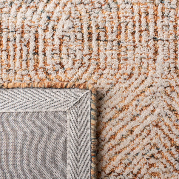 Safavieh Abstract Hand Tufted Wool Area Rug Ivory Rust Scandinavian Minimalist Living Room ABT340P-68