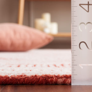 Safavieh Abstract 340 Hand Tufted  Rug Ivory / Red 8' x 10'