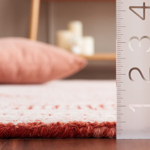 Safavieh Abstract 340 Hand Tufted  Rug Ivory / Red 5' x 8'