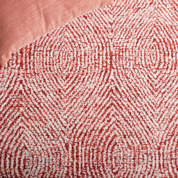 Safavieh Abstract 340 Hand Tufted  Rug Ivory / Red 8' x 10'