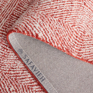 Safavieh Abstract 340 Hand Tufted  Rug Ivory / Red 8' x 10'