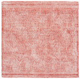 Safavieh Abstract 340 Hand Tufted  Rug Ivory / Red 6' x 6' Square
