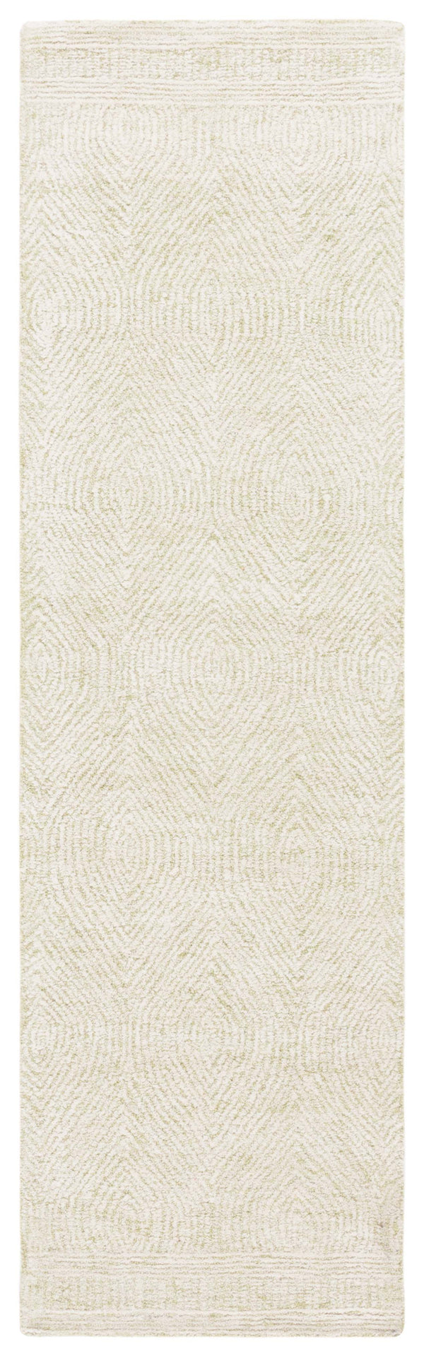 Safavieh Abstract 340 Hand Tufted  Rug Green / Ivory 2'-3" x 8'