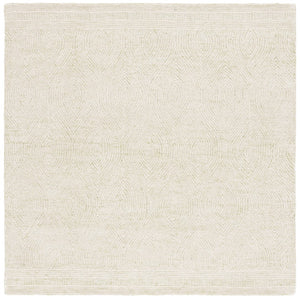 Safavieh Abstract 340 Hand Tufted  Rug Green / Ivory 6' x 6' Square