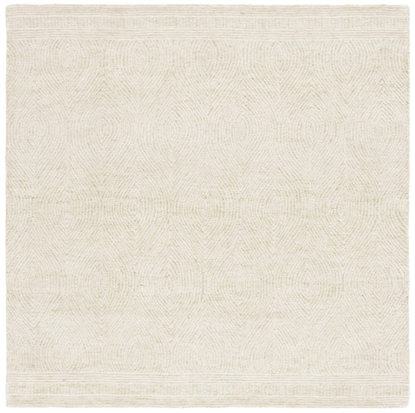 Safavieh Abstract 340 Hand Tufted  Rug Green / Ivory 6' x 6' Square