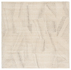 Safavieh Abstract Hand-Tufted Wool Viscose Runner Rug for Hallways and Entryways Beige Grey 6'-0" x 6'-0" (Square) ABT344B-6SQ