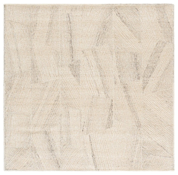 Safavieh Abstract Hand-Tufted Wool Viscose Runner Rug for Hallways and Entryways Beige Grey 6'-0" x 6'-0" (Square) ABT344B-6SQ