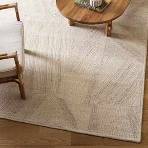 Safavieh Abstract Hand-Tufted Wool Viscose Runner Rug for Hallways and Entryways Beige Grey 8'-0" x 10'-0" ABT344B-8