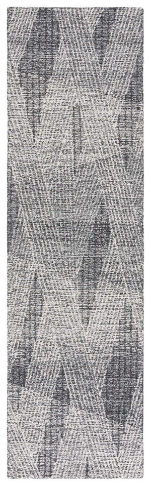 Safavieh Abstract Hand Tufted Wool Runner Rug Geometric Ivory Charcoal Hallway Accent 2'-3" x 8'-0" ABT360H-28