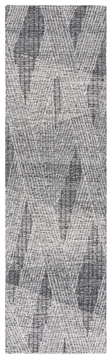 Safavieh Abstract Hand Tufted Wool Runner Rug Geometric Ivory Charcoal Hallway Accent 2'-3" x 8'-0" ABT360H-28
