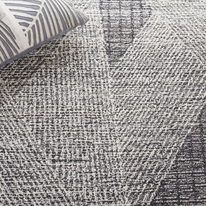 Safavieh Abstract Hand Tufted Wool Runner Rug Geometric Ivory Charcoal Hallway Accent 3'-0" x 5'-0" ABT360H-3