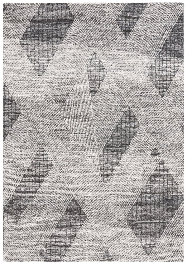 Safavieh Abstract Hand Tufted Wool Runner Rug Geometric Ivory Charcoal Hallway Accent 5'-0" x 8'-0" ABT360H-5