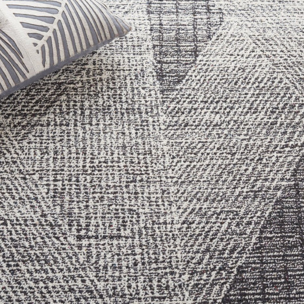 Safavieh Abstract Hand Tufted Wool Runner Rug Geometric Ivory Charcoal Hallway Accent 5'-0" x 8'-0" ABT360H-5