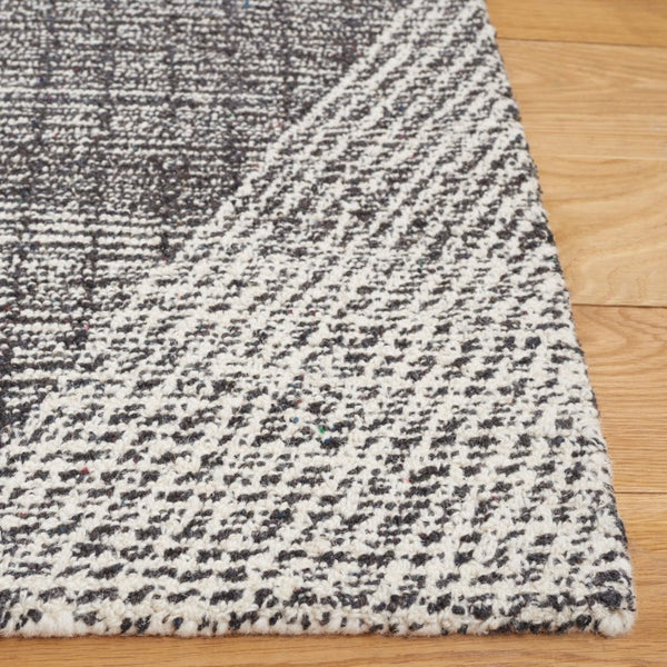 Safavieh Abstract Hand Tufted Wool Runner Rug Geometric Ivory Charcoal Hallway Accent 6'-0" x 9'-0" ABT360H-6