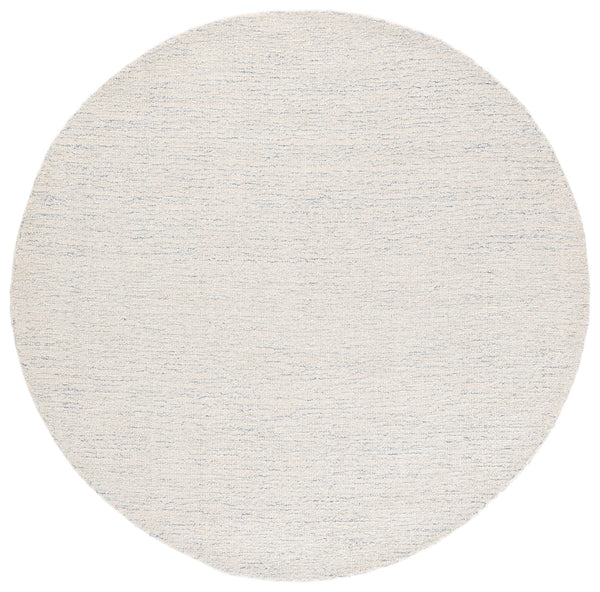 Safavieh Abstract Hand‑Tufted Ivory Round Rug — Wool‑Cotton Blend, Plush 3/8" Pile, Minimalist Scandinavian Style 6'-0" x 6'-0" ABT361A-6R