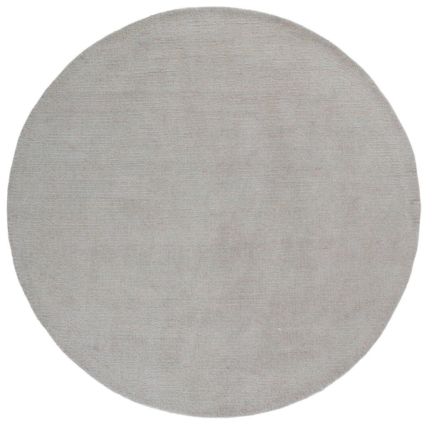 Safavieh Abstract Hand‑Tufted Silver Round Rug — Wool‑Cotton Blend, Subtle Heathered Texture, Durable Comfort For Modern Spaces 6'-0" x 6'-0" ABT361G-6R