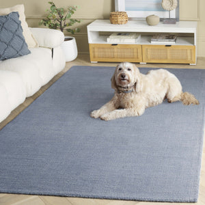 Safavieh Abstract Hand-Tufted Grey Denim Area Rug — Plush 80% Wool, 3/8" Pile, Scandinavian Abstract For Living Rooms 8'-0" x 10'-0" ABT361L-8