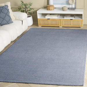 Safavieh Abstract Hand-Tufted Grey Denim Area Rug | 80% Wool 20% Cotton, Low-Pile Modern Abstract Texture 6'-0" x 6'-0" ABT361L-6SQ
