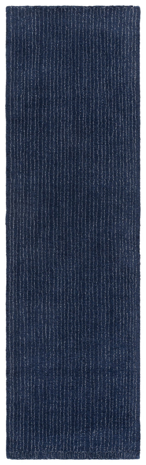 Safavieh Abstract Hand-Tufted Navy Blue Wool Rug — Low-Profile Abstract Texture For Modern Living Spaces 6'-0" x 9'-0" ABT361N-6