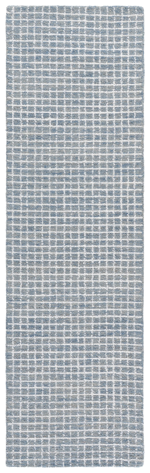 Safavieh Abstract Hand-Tufted Ivory And Blue Area Rug — Subtle Geometric Distressed Design, Soft Durable Blend 5'-0" x 8'-0" ABT362M-5