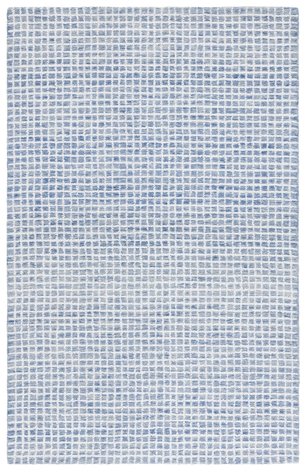 Safavieh Abstract Hand-Tufted Ivory And Blue Geometric Rug — Durable Polyester-Cotton Blend, Low Pile Comfort 8'-0" x 10'-0" ABT362M-8