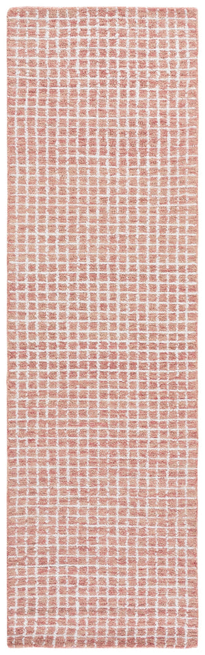 Safavieh Abstract Hand-Tufted Ivory And Blush Round Rug — Soft Polyester-Cotton Blend, Low-Profile Plush Design 6'-0" x 6'-0" ABT362U-6R