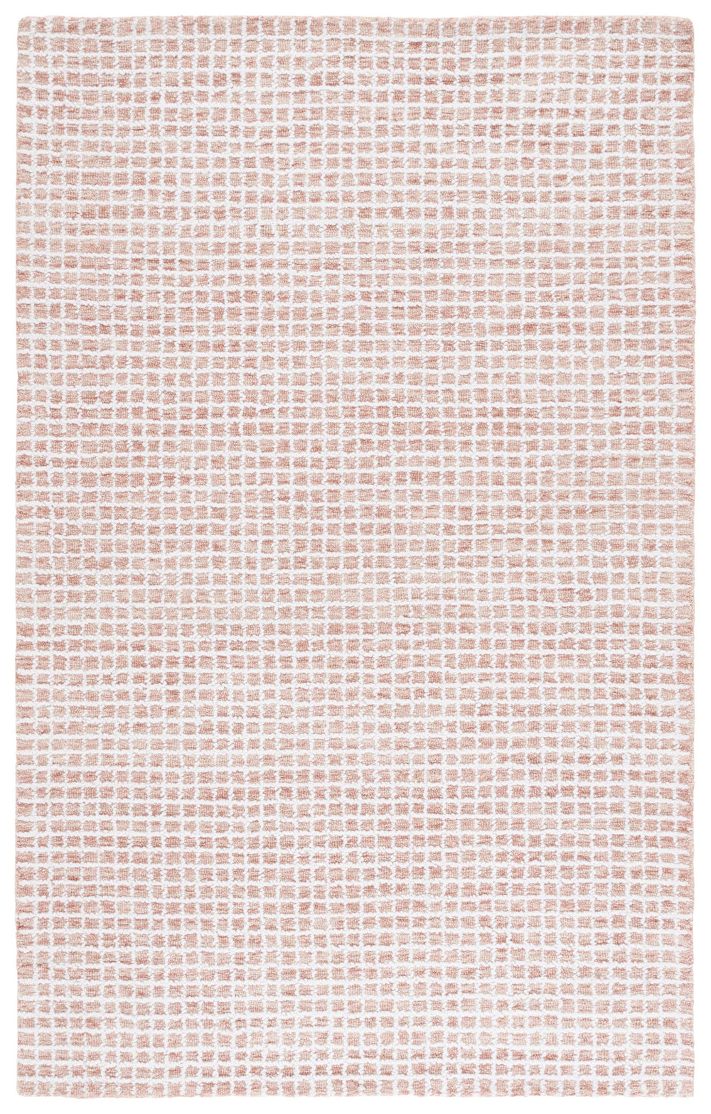 Safavieh Abstract Hand-Tufted Ivory And Blush Round Rug — Soft Polyester-Cotton Blend, Low-Profile Plush Design 6'-0" x 6'-0" ABT362U-6R
