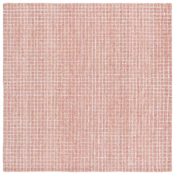 Safavieh Abstract Hand-Tufted Ivory Blush Area Rug — Abstract Geometric Accent, Low-Profile Soft Polyester Cotton Blend 4'-0" x 6'-0" ABT362U-4