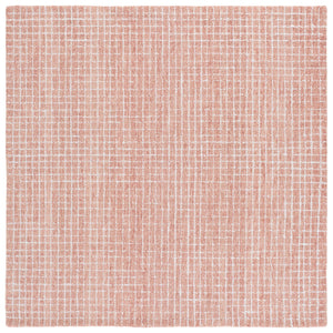 Safavieh Abstract Hand-Tufted Ivory And Blush Round Rug — Soft Polyester-Cotton Blend, Low-Profile Plush Design 6'-0" x 6'-0" ABT362U-6R