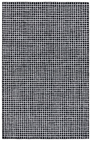 Safavieh Abstract Hand-Tufted Round Rug In Ivory & Black Abstract Geometric Pattern — Durable Polyester Cotton Blend 6'-0" x 6'-0" ABT362Z-6R