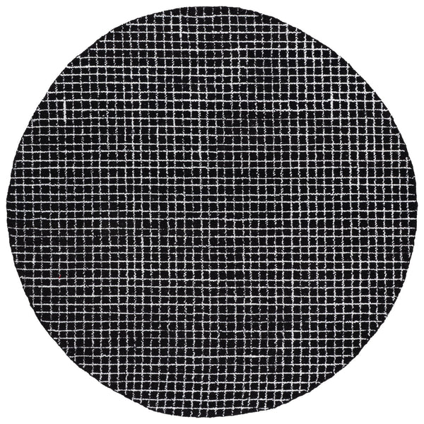 Safavieh Abstract Hand-Tufted Ivory And Black Geometric Rug — Low-Profile, Durable Polyester-Cotton Blend Accent Piece 4'-0" x 6'-0" ABT362Z-4