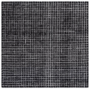 Safavieh Abstract Hand-Tufted Ivory And Black Geometric Rug — Low-Profile, Durable Polyester-Cotton Blend Accent Piece 4'-0" x 6'-0" ABT362Z-4