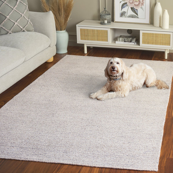 Safavieh Abstract Silver Taupe Hand-Tufted Area Rug — Low-Profile 3/8" Pile, Durable Polyester-Cotton Blend, Timeless Abstract Elegance 9'-0" x 12'-0" ABT363C-9
