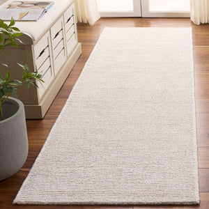 Safavieh Abstract Hand-Tufted Ivory Taupe Runner Rug — Plush Polyester-Cotton Blend, Durable Low-Profile Pile For Halls 2'-3" x 8'-0" ABT363E-28