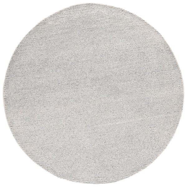 Safavieh Abstract Hand-Tufted Ivory Silver Area Rug — Low-Profile Plush Polyester-Cotton Blend, Timeless Abstract Elegance 6'-0" x 6'-0" ABT363G-6SQ