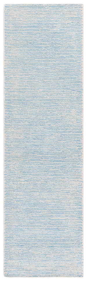 Safavieh Abstract Hand-Tufted Ivory And Blue Area Rug — Low Pile, Durable Polyester-Cotton Blend, Modern Abstract Charm 4'-0" x 6'-0" ABT363M-4