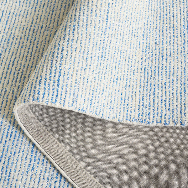 Safavieh Abstract Hand-Tufted Ivory And Blue Area Rug — Soft Durable Polyester-Cotton Blend, Subtle Abstract Elegance 5'-0" x 8'-0" ABT363M-5
