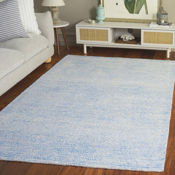 Safavieh Abstract Ivory And Blue Runner Rug — Hand-Tufted Polyester-Cotton Blend, Low Pile Comfort & Style 2'-3" x 8'-0" ABT363M-28