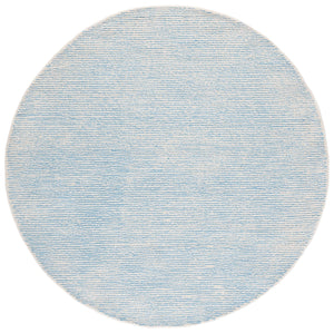 Safavieh Abstract Hand-Tufted Ivory Area Rug With Subtle Blue Lines — Plush 3/8" Pile, Coastal Minimalist Style 3'-0" x 5'-0" ABT363M-3