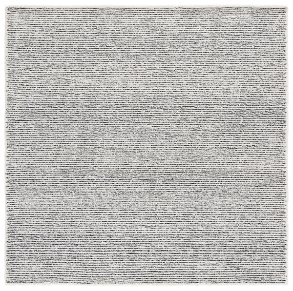 Safavieh Abstract Hand-Tufted Ivory And Black Area Rug — Low Pile, Durable Cotton-Poly Blend, Modern Elegance 6'-0" x 6'-0" ABT363Z-6SQ