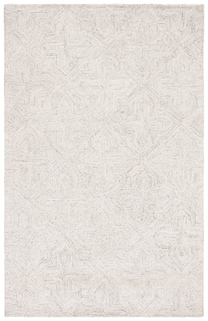 Safavieh Abstract Hand-tufted Area Rug In Elegant Design, Crafted From Wool And Cotton For Timeless Comfort Grey ,Ivory 80% Wool,20% Cotton Abt425f-4r
