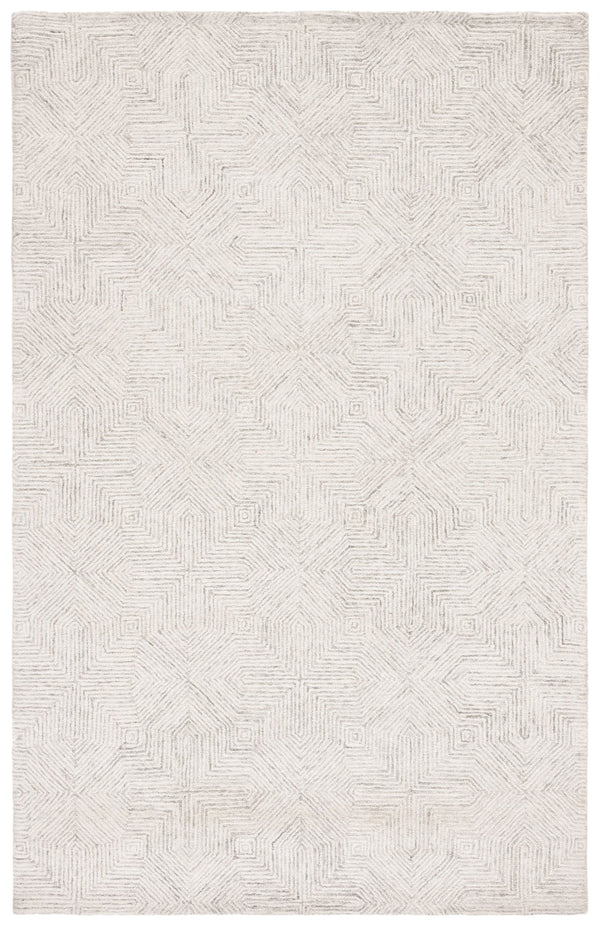 Safavieh Abstract Hand-tufted Area Rug In Elegant Design, Crafted From Wool And Cotton For Timeless Comfort Grey ,Ivory 80% Wool,20% Cotton Abt425f-4r