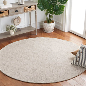 Safavieh Abstract Hand-tufted Area Rug In Elegant Design, Crafted From Wool And Cotton For Timeless Comfort Grey ,Ivory 80% Wool,20% Cotton Abt425f-4r