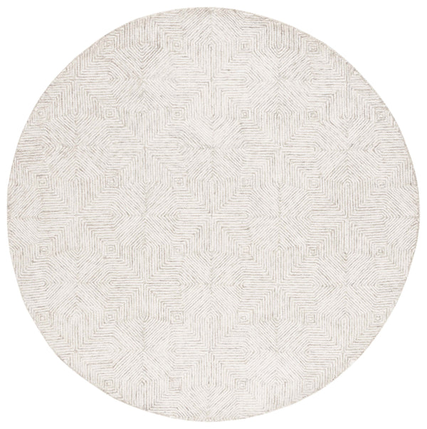 Safavieh Abstract Hand-tufted Area Rug In Elegant Design, Crafted From Wool And Cotton For Timeless Comfort Grey ,Ivory 80% Wool,20% Cotton Abt425f-4r