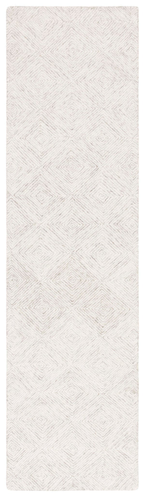 Safavieh Abstract Hand Tufted Wool-cotton Blend Area Rug - Elegant Geometric Design For Timeless Home Style Grey ,Ivory 80% Wool,20% Cotton Abt427f-25